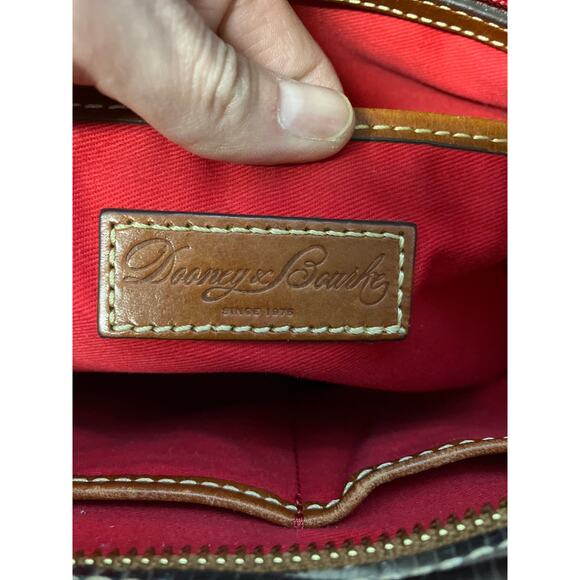 DOONEY & BOURKE LARGE GRAY ANIMAL PRINT LEATHER SHOUDLER BAG - Picture 14 of 15